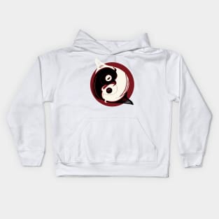 Koi carp yin yang Kids Hoodie